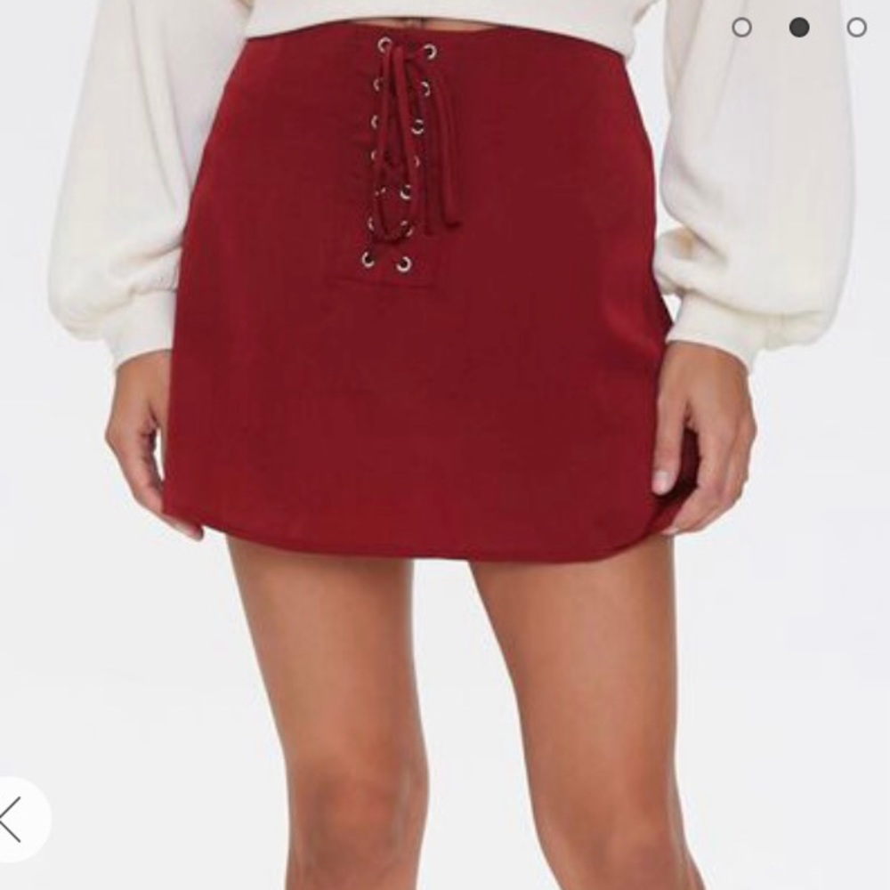 forever 21 satin/denim skirt